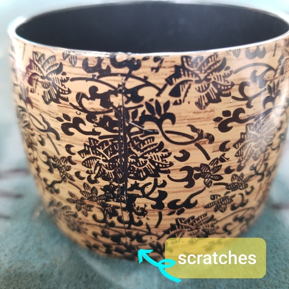 Floral Woodgrain Look "Rustic Boho "Bracelet - Picture 9 of 10